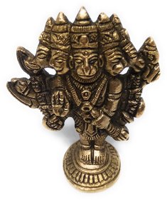Ashtadhatu Panchmukhi Hanuman Gold Plated murti