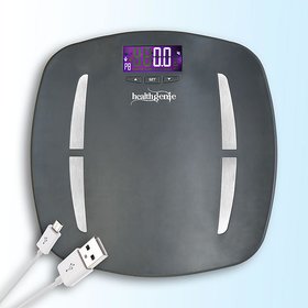 Healthgenie DIgital Personal Body Fat Analyzer - Fibre Series (HB-331)(Grey).