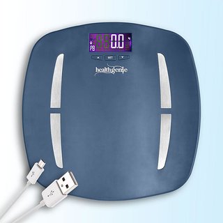 Healthgenie DIgital Personal Body Fat Analyzer - Fibre Series (HB-331) Royal Blue.