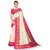 XAYA White And Red Mysore Silk Printed Casual / Formal Sarees For Women