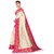 XAYA White And Red Mysore Silk Printed Casual / Formal Sarees For Women