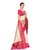 XAYA White And Red Mysore Silk Printed Casual / Formal Sarees For Women