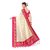 XAYA White And Red Mysore Silk Printed Casual / Formal Sarees For Women