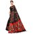 XAYA Red and Black Mysore Silk Printed Casual / Formal Sarees For Women