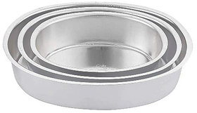 Aluminium cake mould round shaped set of 3