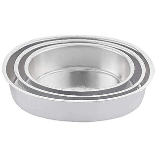 Aluminium cake mould round shaped set of 3