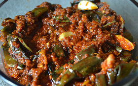 Brinjal Pickle / Vankaya Niluva Pachadi Pickle / Achari Baingan / Eggplant Pickle - Andhra Style