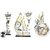 Ship shape showpiece with lamp and clock for decoration