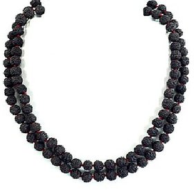 Black Rudraksha Mala Original  Certified Black Shiv Rudraksha Beads Maala By CEYLONMINE