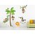 EJA Art Combo of 4 Wall Sticker Jungle-(150 X 120 Cms)|Sunset Swan Love-(120 X 120 Cms)|Beach With Sunset-(55 X 60 Cms)|Tribal Lady-(180 X 60 Cms)-Matrial Vinyl.