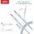 ARU ARX-11 1 Meter Braided Aux Cable- Silver