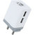 ARU AR-222 2.4 Amp Dual Port Fast Charger With Charge  Sync USB Cable- White
