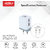 ARU AR-222 2.4 Amp Dual Port Fast Charger With Charge  Sync USB Cable- White