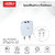 ARU AR-245 2.1 Amp Dual Port Fast Charger With Charge  Sync USB Cable- White