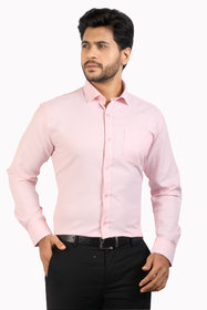 Corporate Club Formal Office Wear Pink Dobbys Plain for Mens (NE714)