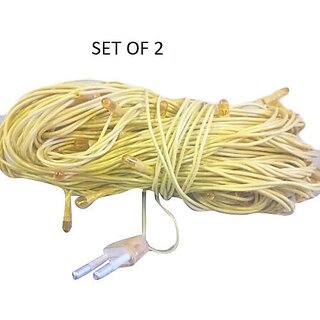 HFK 5 mtr. Pack of 2 Yellow Diwali Rise Light Jhalar,