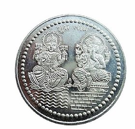 Laxmi  Ganesh silver coin 20gm natural  original silver coin by Ceylonmine