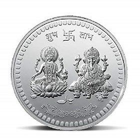 Laxmi  Ganesh silver coin 20gm natural  original silver coin by Ceylonmine