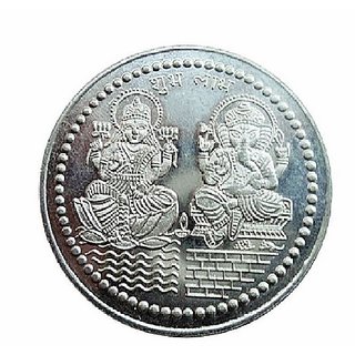 Laxmi  Ganesh silver coin 20gm natural  original silver coin by Ceylonmine