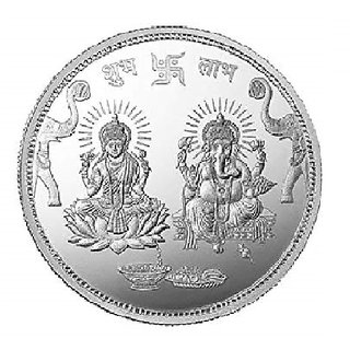 silver coin 20gm laxmi ganesh coin for diwali pujan by Ceylonmine