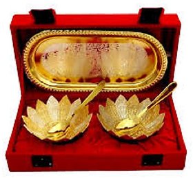 Golden silver plated designer bowls