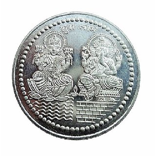 laxmi ganesh silver coin 10gm for diwali puja by CEYLONMINE