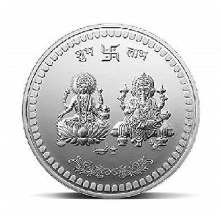 10gm silver coin laxmi  ganesh coin by CEYLONMINE