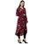 SILK ROUTE London Maroon Floral Print High low Midi Dress For Women Height 5'4 inch