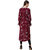 SILK ROUTE London Maroon Floral Print High low Midi Dress For Women Height 5'4 inch
