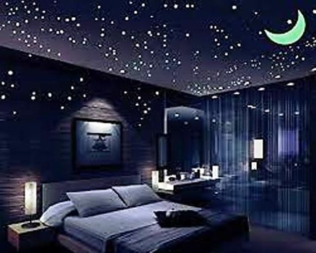 Buy PVC Night Glowing Radium Magic Stars for Room Ceiling (4 Design) by ...