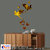 Look Decor-2 Flying Bird And 5 Heart-(Golden-Pack of 7)-3D Acrylic Mirror Wall Stickers Decoration for Home Wall Office Wall Stylish and Latest Product Code Number 1347.