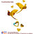 Look Decor-2 Flying Bird And 5 Heart-(Golden-Pack of 7)-3D Acrylic Mirror Wall Stickers Decoration for Home Wall Office Wall Stylish and Latest Product Code Number 1347.