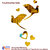 Look Decor-2 Flying Bird And 5 Heart-(Golden-Pack of 7)-3D Acrylic Mirror Wall Stickers Decoration for Home Wall Office Wall Stylish and Latest Product Code Number 1348.