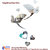 Look Decor-2 Flying Bird And 5 Heart-(Silver-Pack of 7)-3D Acrylic Mirror Wall Stickers Decoration for Home Wall Office Wall Stylish and Latest Product Code Number 1353.
