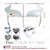Look Decor-2 Flying Bird And 5 Heart-(Silver-Pack of 7)-3D Acrylic Mirror Wall Stickers Decoration for Home Wall Office Wall Stylish and Latest Product Code Number 1353.