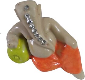DUST MARBLE SITTING GANESHA SZE 3 INCH LENGTH.