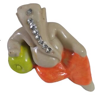 DUST MARBLE SITTING GANESHA SZE 3 INCH LENGTH.