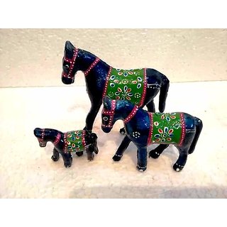RAJASTHANI DESIGN FIBER ANIMAL SET PACK-3 ( SMALL SIZE TO LARGE).