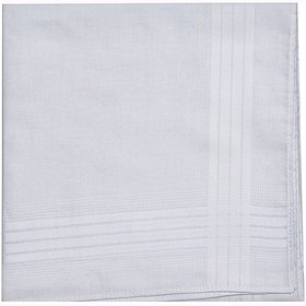 Men's white handkerchief (Set of 5)