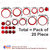 Look Decor-20 Ring And Dots-(Red-Pack of 20)-3D Acrylic Mirror Wall Stickers Decoration for Home Wall Office Wall Stylish and Latest Product Code Number 63