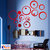 Look Decor-20 Ring And Dots-(Red-Pack of 20)-3D Acrylic Mirror Wall Stickers Decoration for Home Wall Office Wall Stylish and Latest Product Code Number 64