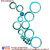 Look Decor-20 Ring And Dots-(Blue-Pack of 20)-3D Acrylic Mirror Wall Stickers Decoration for Home Wall Office Wall Stylish and Latest Product Code Number 67
