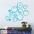 Look Decor-20 Ring And Dots-(Blue-Pack of 20)-3D Acrylic Mirror Wall Stickers Decoration for Home Wall Office Wall Stylish and Latest Product Code Number 68