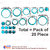 Look Decor-20 Ring And Dots-(Blue-Pack of 20)-3D Acrylic Mirror Wall Stickers Decoration for Home Wall Office Wall Stylish and Latest Product Code Number 68