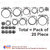 Look Decor-20 Ring And Dots-(Grey-Pack of 20)-3D Acrylic Mirror Wall Stickers Decoration for Home Wall Office Wall Stylish and Latest Product Code Number 69