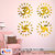 Look Decor-2 Om 2 Swastik 80 Dot-(Golden-Pack of 84)-3D Acrylic Mirror Wall Stickers Decoration for Home Wall Office Wall Stylish and Latest Product Code Number 805