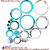 Look Decor-20 Ring And Dots-(Blue Silver-Pack of 20)-3D Acrylic Mirror Wall Stickers Decoration for Home Wall Office Wall Stylish and Latest Product Code Number 78