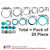 Look Decor-20 Ring And Dots-(Blue Silver-Pack of 20)-3D Acrylic Mirror Wall Stickers Decoration for Home Wall Office Wall Stylish and Latest Product Code Number 78