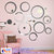 Look Decor-20 Ring And Dots-(Grey Silver-Pack of 20)-3D Acrylic Mirror Wall Stickers Decoration for Home Wall Office Wall Stylish and Latest Product Code Number 82