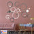 Look Decor-20 Ring And Dots-(Grey Silver-Pack of 20)-3D Acrylic Mirror Wall Stickers Decoration for Home Wall Office Wall Stylish and Latest Product Code Number 83
